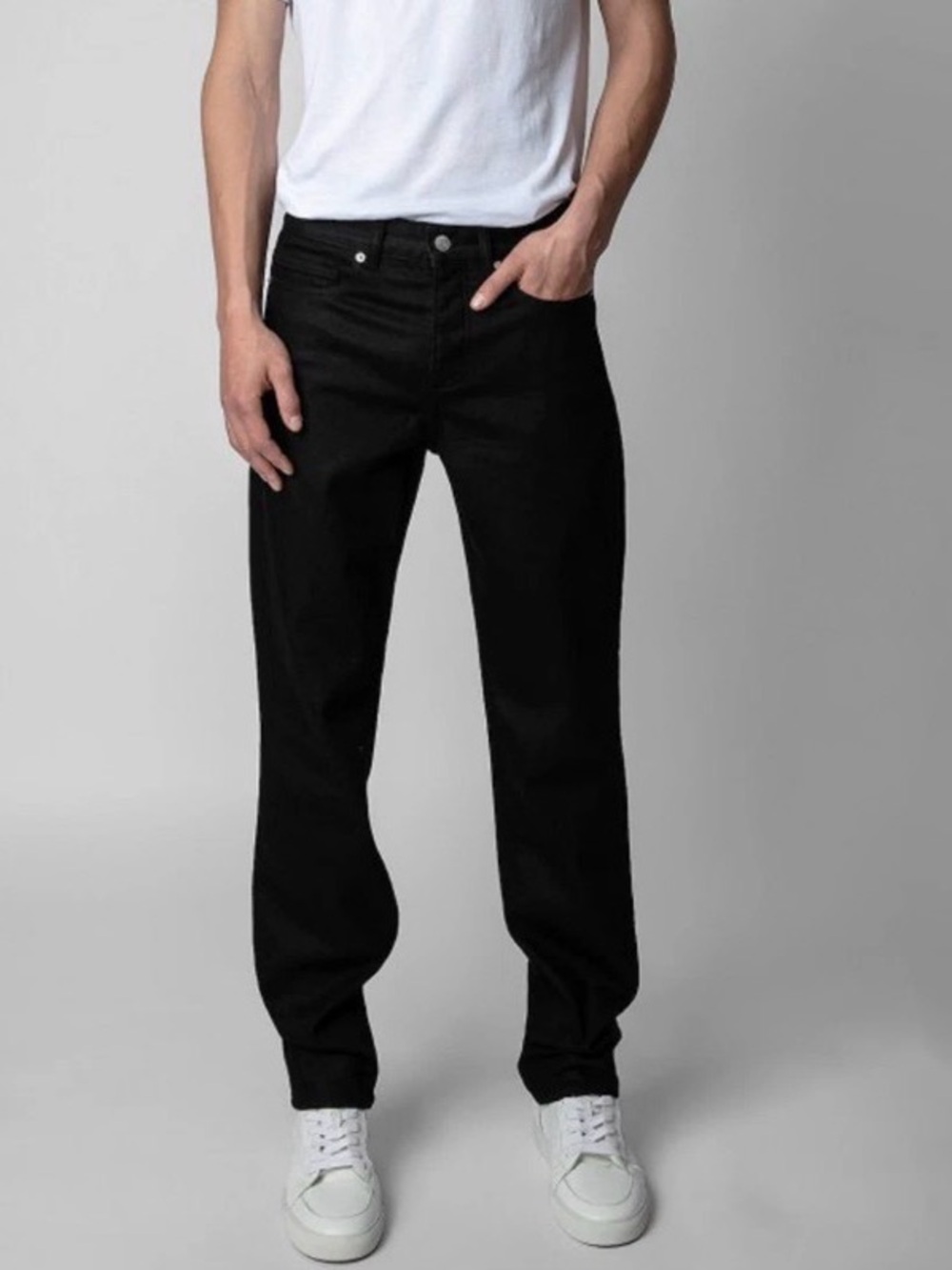 Zadig & Voltaire John Denim Eco Noir Jeans Size 28 Black‎ Luxury straight leg